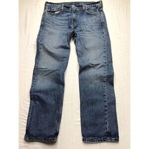 LEVIS 569 Jeans Men 36x32 (34x34 tag) Loose Relax Light Whisker Wash Denim Blue